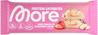 Proteinriegel Satisbites White Strawberry More Nutrition