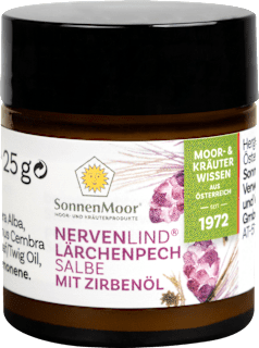 Salbe Nervenlind Lärchenpech mit Zirbenöl SonnenMoor