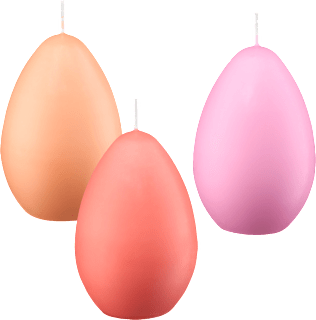 Svijeća u obliku jaja 80/120 – narančasta, crvena, ružičasta, više vrsta Profissimo