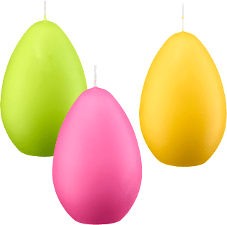 Svijeća u obliku jaja 80/120 – zelena, žuta, ružičasta, više vrsta  Profissimo