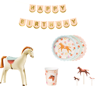 Party-Dekorationsset, Pferd Mix 17tlg PartyDeco