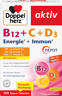 B12 + C + D3 Energie + Immun Tabletten 100St Doppelherz
