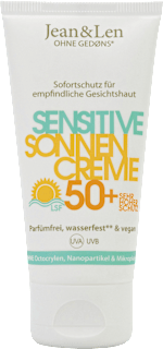 Sonnencreme Gesicht, sensitiv, LSF 50+ Jean&Len