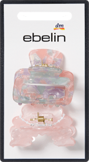 Haarklammern midi, rosa/bunt marmoriert ebelin