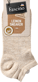 Sneakersocken mit Leinen beige Gr. 35-38 Fascino