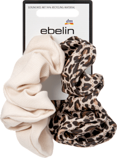 Scrunchies Leo-Optik/beige ebelin