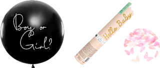 Party-Dekorationsset "Gender Reveal" Mädchen, rosa 2tlg PartyDeco