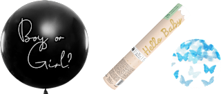 Party-Dekorationsset "Gender Reveal" Junge, blau 2tlg PartyDeco