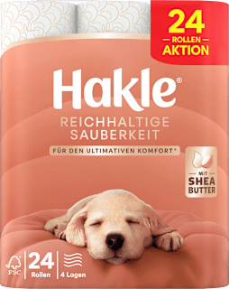 Toilettenpapier Reichhaltige Sauberkeit 4-lagig Hakle