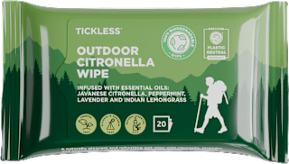 Vlhčené utierky proti komárom a kliešťom Outdoor Citronella  TICKLESS