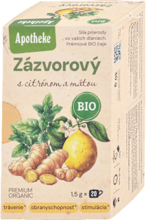Bio Zázvorový čaj s citrónom a mätou Apotheke