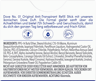 Antitranspirant Deostick Original, Nachfüllpack Dove