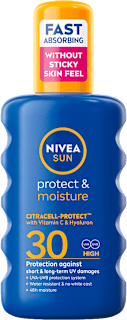Nawilżający balsam do opalania SPF 30, spray NIVEA SUN