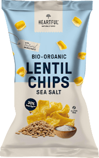 Bio lečin čips z morsko soljo HEARTFUL