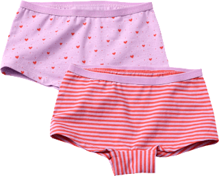Pantys mit Herz-Muster & Streifen, lila + rot, Gr. 134/140 ALANA