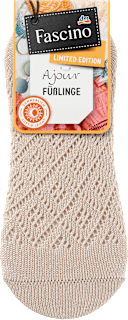 nízké ponožky háčkované, šedé 35-38 Fascino