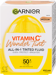 Tónovací denný pleťový fluid Vitamin C Wonder Tint SPF 50+ - Medium GARNIER