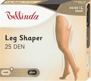 punčochové kalhoty Leg Shaper 25 DEN, velikost L 44/48, černé Bellinda