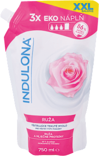 Ošetrujúce tekuté mydlo Ruža, náhradná náplň Indulona