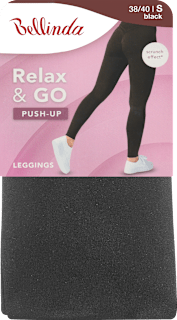 legíny Push-up Relax & Go,  černé, velikost S Bellinda