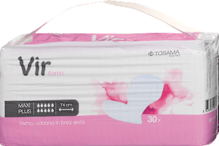 Predloge za inkontinenco, maxi plus, 74 cm Vir form