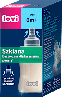 Butelka szklana 0 m+, 150 ml LOVI