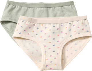 Slips mit Herz-Muster, grün, Gr. 122/128 ALANA