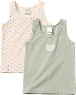 Unterhemden mit Herz-Muster, grün, Gr. 86/92 ALANA