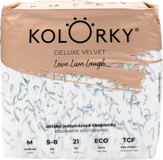 Deluxe Velvet pleny,  velikost M, motiv Love KOLORKY