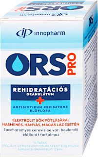 ORS PRO granulátum, elektrolit sók pótlására - hasmenés,hányás,magas láz esetén, narancs-grapefruit íz Innopharm