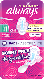 vložky s křidélky Platinum Teens, velikost 1 Normal always