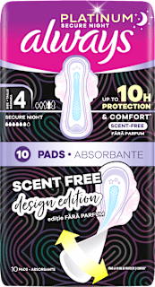 vložky s křidélky Platinum Teens, velikost 4 Secure Night always