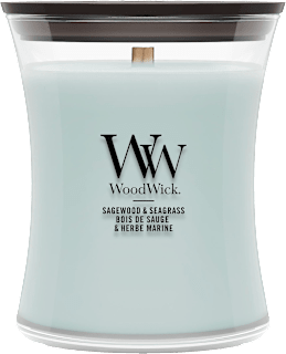 Dišeča sveča Sagewood & Seaweed, srednja Wood Wick