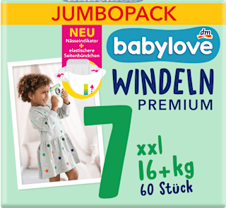 Pelenka XXL, 7-es méret, 16+ kg, jumbo pack babylove