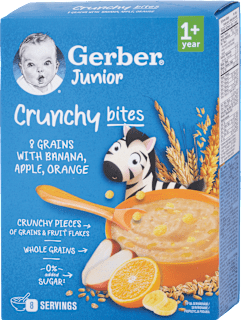 Junior nemliečna kaša ovocná s chrumkavými kúskami Gerber