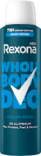 Дезодорант за мъже Whole Body Ocean Rush Rexona men