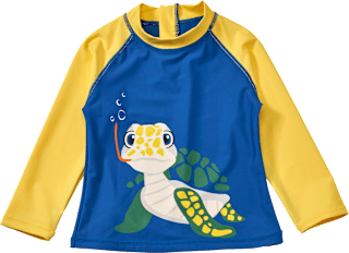 UV Shirt mit Schildkröten-Motiv, gelb + blau, Gr. 110/116 PUSBLU
