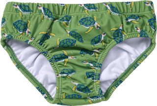 Schwimmwindel mit Blatt-Muster, grün, Gr. 86/92 PUSBLU