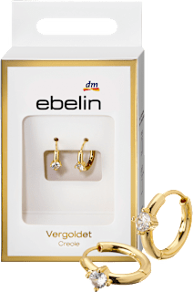 Creolen vergoldet mit Strassstein ebelin