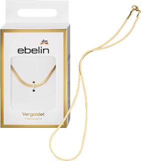 Halskette vergoldetet flach ebelin