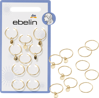 Haar-Piercings, Gold-Optik ebelin