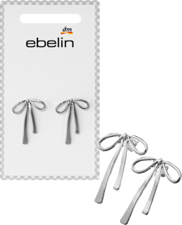 Ohrstecker Schleifen, Silber-Optik ebelin