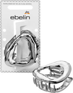 Haarklammer organisch, Silber-Optik ebelin