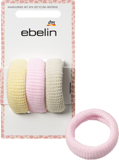 Haargummis gelb/rosa/salbeigrün ebelin