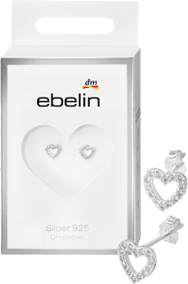 Ohrstecker 925 Silber Herz ebelin