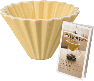 Kaffeefilterhalter aus Keramik, gelb (11,5x8 cm) dm home