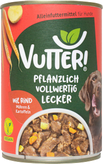 Nassfutter Hund, Vegan wie Rind VUTTER!