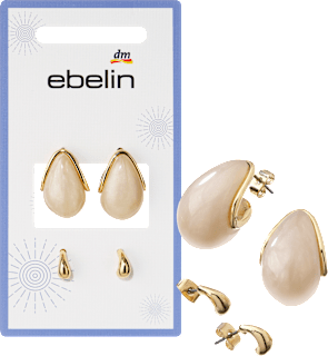 Ohrstecker Tropfenform, Gold-Optik ebelin
