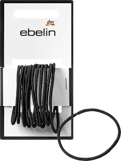 Haargummis dünn, schwarz ebelin