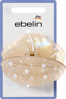 Haarklammer Muschel mit Perlen, Holo-Optik ebelin